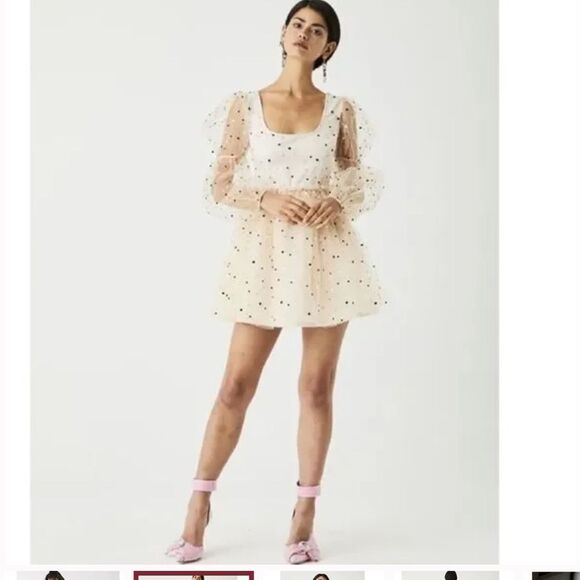 NWT 400.00 ATOIR Blush Embroidered Tulle Miss Polly Dress NWT Size XS /6 - Picture 3 of 14